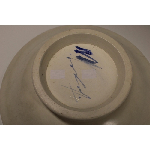 503 - A Moorcroft Orchid pattern pedestal bowl, tube lined with large flowerheads on white ground, 31cm di... 