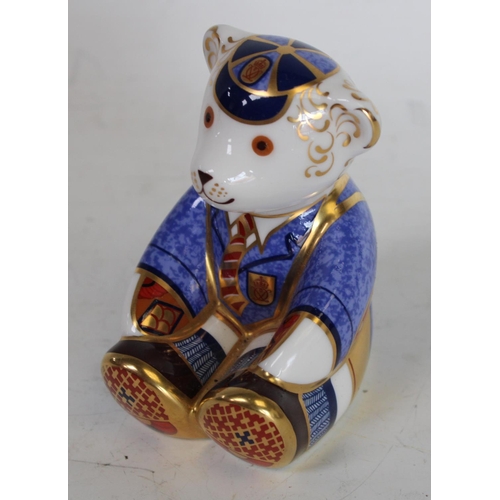 162 - A Royal Crown Derby paperweight, Schoolboy Teddy