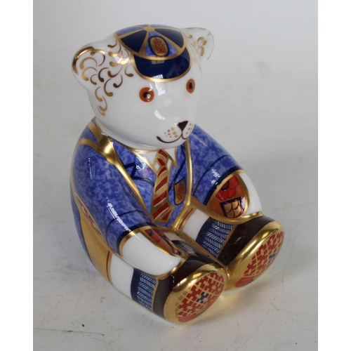 162 - A Royal Crown Derby paperweight, Schoolboy Teddy