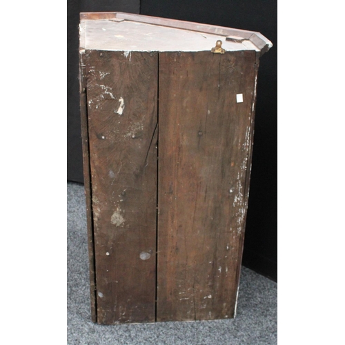 202 - A 19th century oak wall hanging corner cupboard