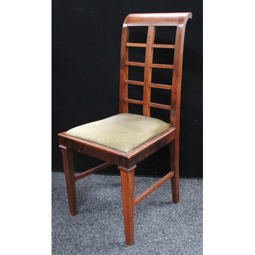 215 - An early-mid 20th century extending dining table, opening to 189.5cm; a set of eight conforming side... 