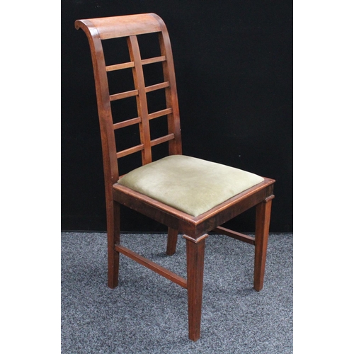 215 - An early-mid 20th century extending dining table, opening to 189.5cm; a set of eight conforming side... 