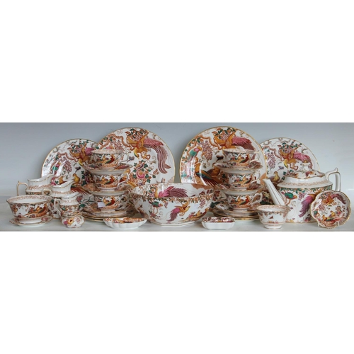 221 - Ceramics - a Royal Crown Derby Olde Avesbury tea service, six cups, saucers, side plates, large teap... 