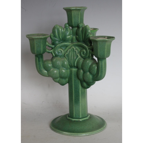 222 - A Poole Art Deco candelabrum