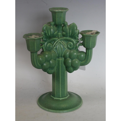 222 - A Poole Art Deco candelabrum