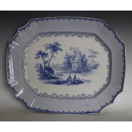 226 - A 19th century blue and white platter
