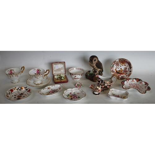 233 - Royal Crown Derby - a 19th century 2451 pattern cream jug; 6299 pattern miniature coalscuttle; Posie... 