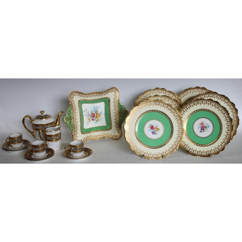 237 - Ceramics - a Paragon dessert service, comprising a set of six plates and a serving dish; a Noritake ... 