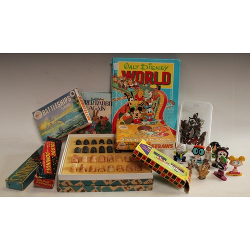 554 - Children's Interest - Timpo lead figures, Enid Blyton, Chess Set, Wade, Battleship game; etc