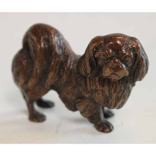 581 - An Austrian bronze, of a pekingese dog, Vienna, c.1900