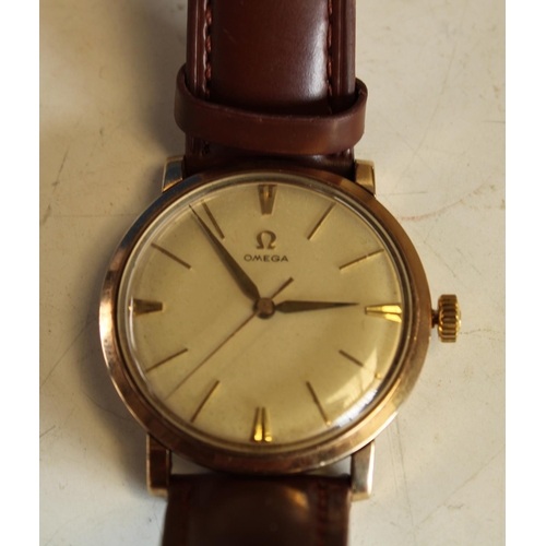 587 - A 9ct gold Omega gentleman's wristwatch