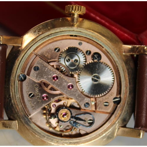 587 - A 9ct gold Omega gentleman's wristwatch