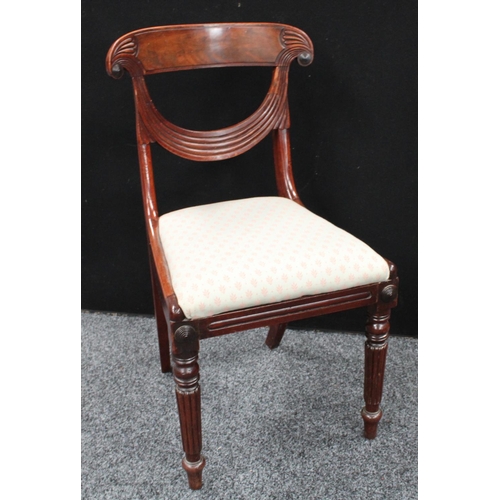 6 - A 'set' of four Regency design mahogany dining chairs, comprising a carver and three side chairs (4)