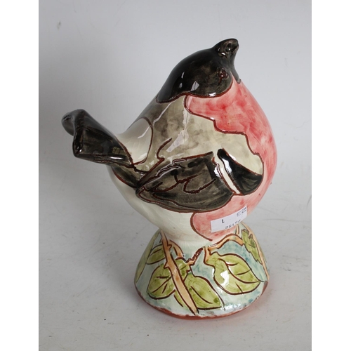 68 - A Longham Pottery model of a chaffinch, signed Jennie Hale, 16cm high