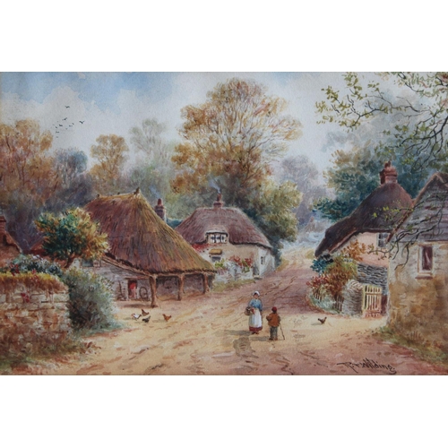 85 - R. T. Wilding Cockington Paige signed, watercolour 18cm x 27.5cm; another, Wadehouse, Gotham 1892, 2... 