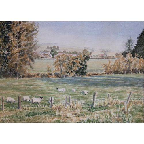 86 - Charles Krause (contemporary)  Spring Flock, signed, watercolour, dated 1994, 24.5cm x 35cm;  Albert... 