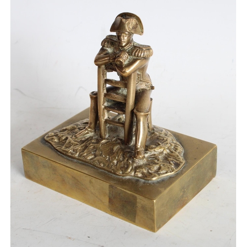 97 - A brass figure, of Nelson, 11cm high