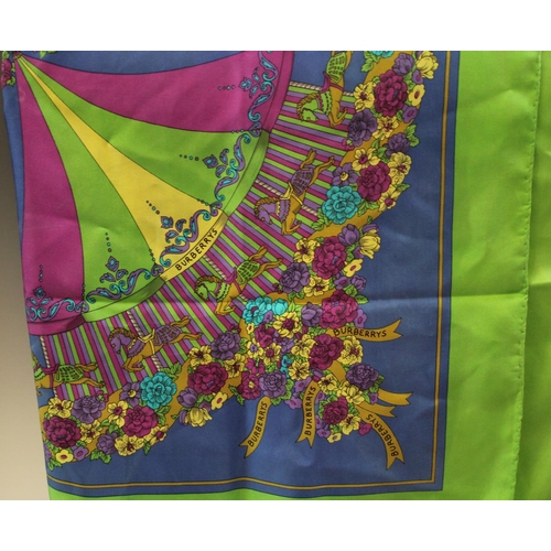 560A - Lady's Accessories - vintage silk scarves including Burberrys Novacheck; another, Burberrys Carousel... 