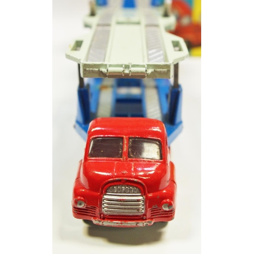 114 - Dinky 978 Bedford Refuse Wagon - metallic green cab, red interior and plastic hubs, light grey back ... 