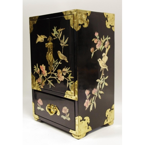 62 - An Orientalist metal mounted Chinoiserie table cabinet