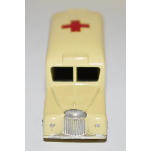 13 - Matchbox Regular Wheels 14b Daimler ''Ambulance'' - cream body, red cross decal to roof, silver trim... 