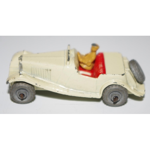 21 - Matchbox Regular Wheels 19a MG TD - cream body, red seats with tan figure driver, silver trim, metal... 