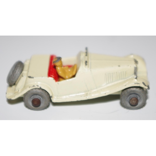 21 - Matchbox Regular Wheels 19a MG TD - cream body, red seats with tan figure driver, silver trim, metal... 