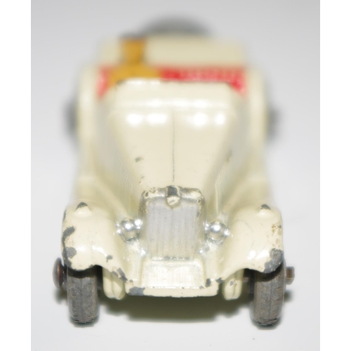 21 - Matchbox Regular Wheels 19a MG TD - cream body, red seats with tan figure driver, silver trim, metal... 