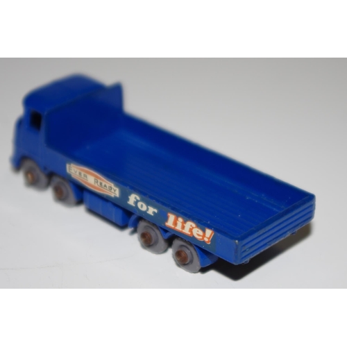 23 - Matchbox Regular Wheels 20b ERF 68G Dropside Truck ''Ever Ready'' - dark blue body with silver trim,... 