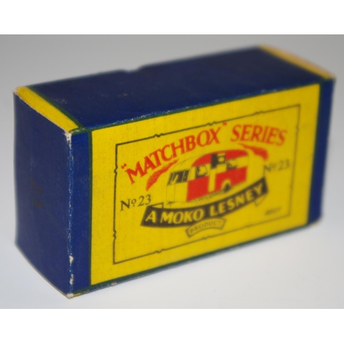 26 - Matchbox Regular Wheels 23b Berkeley Cavalier Caravan - pale blue body, metal wheels with crimped ax... 