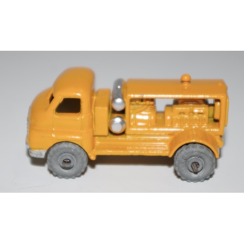 27 - Matchbox Regular Wheels 28a Bedford Compressor Truck - Stannard Code 1 - orange-yellow body with sil... 