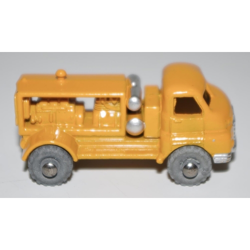 27 - Matchbox Regular Wheels 28a Bedford Compressor Truck - Stannard Code 1 - orange-yellow body with sil... 