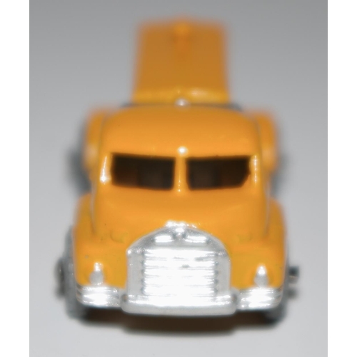 27 - Matchbox Regular Wheels 28a Bedford Compressor Truck - Stannard Code 1 - orange-yellow body with sil... 