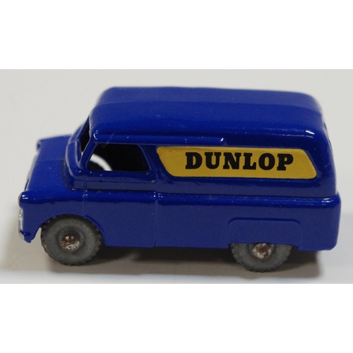 30 - Matchbox Regular Wheels 25a Bedford CA ''Dunlop'' Van - blue, silver trim, knobbly grey plastic whee... 