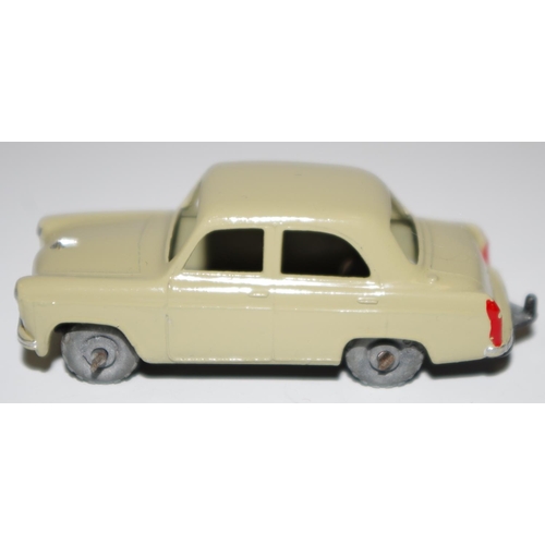 32 - Matchbox Regular Wheels 30a Ford Prefect - fawn body (green-brown) with silver trim, metal wheels wi... 