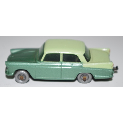 33 - Matchbox Regular Wheels 29b Austin Cambridge Saloon - two-tone green, silver trim to front only, kno... 