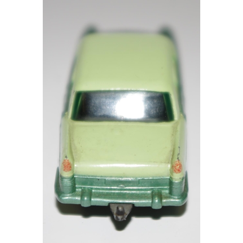 33 - Matchbox Regular Wheels 29b Austin Cambridge Saloon - two-tone green, silver trim to front only, kno... 