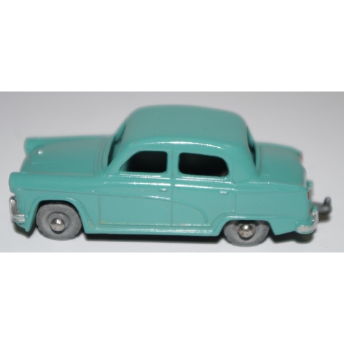 35 - Matchbox Regular Wheels 36a Austin A50 - light turquoise, silver trim, metal wheels with crimped axl... 