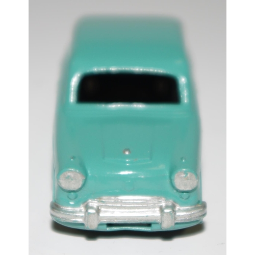 35 - Matchbox Regular Wheels 36a Austin A50 - light turquoise, silver trim, metal wheels with crimped axl... 