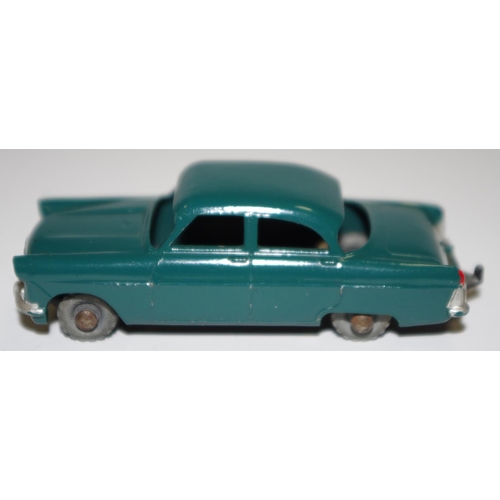 38 - Matchbox Regular Wheels 33a Ford Zodiac - teal blue body, silver trim to front and rear, metal wheel... 