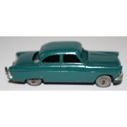 38 - Matchbox Regular Wheels 33a Ford Zodiac - teal blue body, silver trim to front and rear, metal wheel... 