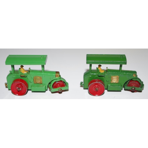 5 - Matchbox Regular Wheels 1a Aveling Barford Diesel Road Roller -  green body, full gold trim to front... 