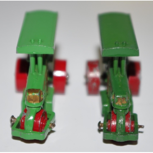 5 - Matchbox Regular Wheels 1a Aveling Barford Diesel Road Roller -  green body, full gold trim to front... 