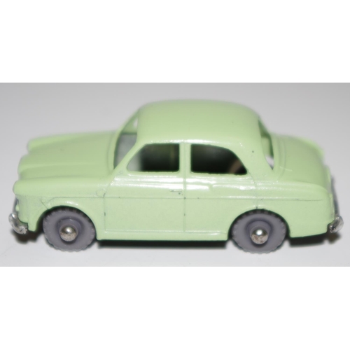 51 - Matchbox Regular Wheel 57a Wolseley 1500 Saloon - pale green, silver trim, knobbly grey plastic whee... 