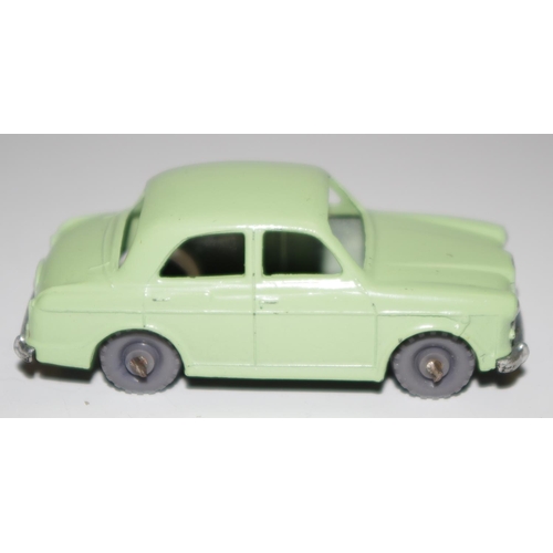 51 - Matchbox Regular Wheel 57a Wolseley 1500 Saloon - pale green, silver trim, knobbly grey plastic whee... 