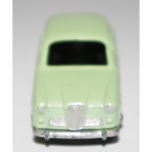 51 - Matchbox Regular Wheel 57a Wolseley 1500 Saloon - pale green, silver trim, knobbly grey plastic whee... 