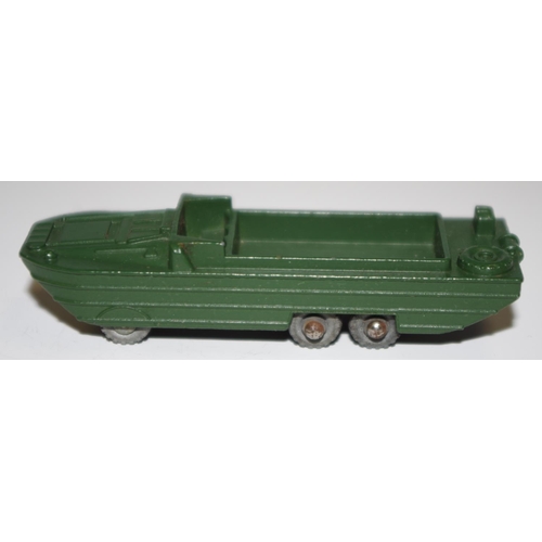 53 - Matchbox Regular Wheels 55a DUKW - military green, grey metal wheels with crimped axles - type B3 Mo... 