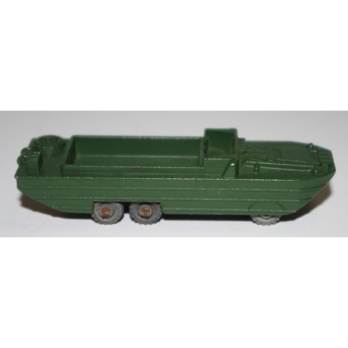 53 - Matchbox Regular Wheels 55a DUKW - military green, grey metal wheels with crimped axles - type B3 Mo... 