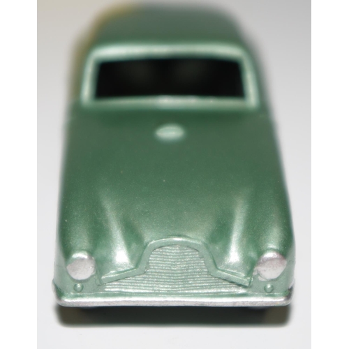 55 - Matchbox Regular Wheels 53a Aston Martin DB2/4 - green body, silver trim, metal wheels with crimped ... 