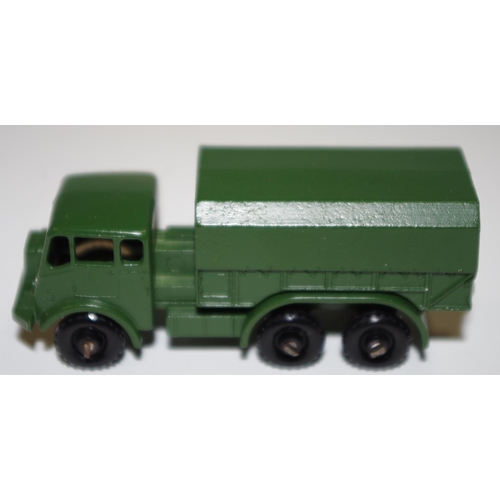 57 - Matchbox Regular Wheels 62a General Service Lorry - Stannard Code 1 military green, silver trim, kno... 